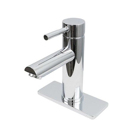 Everflow Bathroom Faucet w/ Deck Plate, 1 handle, 1 or 3 hole Stainless Chrome BAC-V11C